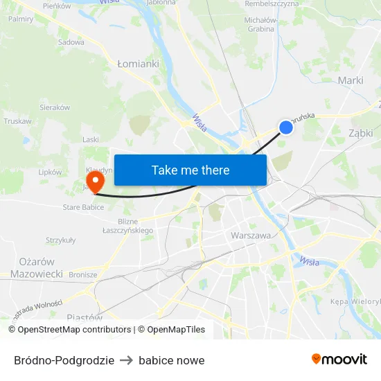 Bródno - Podgrodzie to babice nowe map