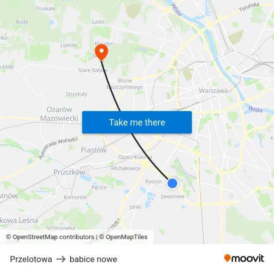 Przelotowa to babice nowe map