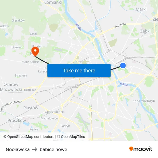 Gocławska to babice nowe map