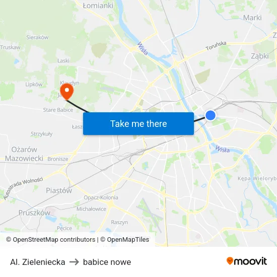 Al. Zieleniecka to babice nowe map