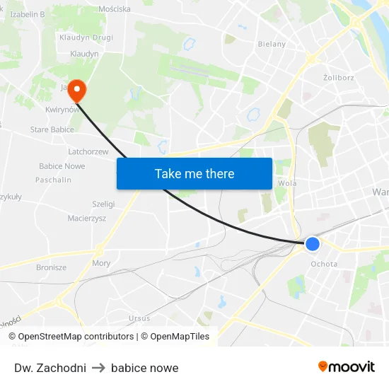 Dw. Zachodni to babice nowe map