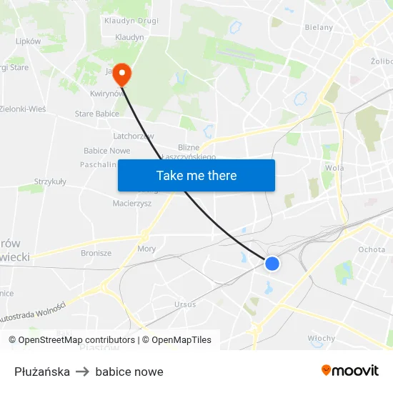 Płużańska to babice nowe map