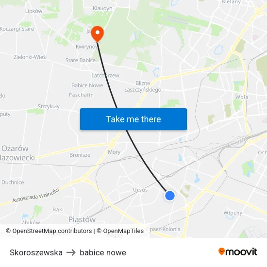 Skoroszewska to babice nowe map