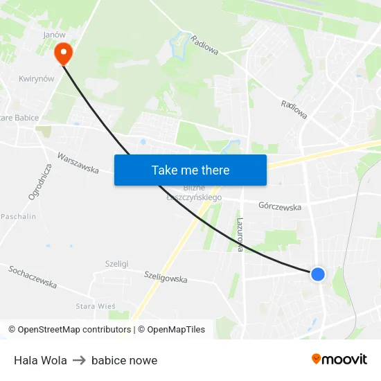 Hala Wola to babice nowe map