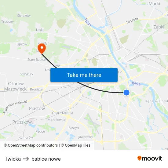 Iwicka to babice nowe map