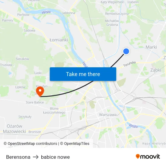 Berensona to babice nowe map