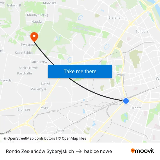 Rondo Zesłańców Syberyjskich to babice nowe map