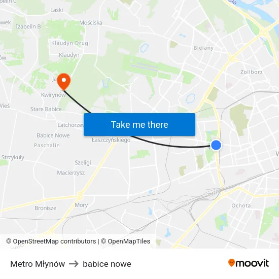 Metro Młynów to babice nowe map