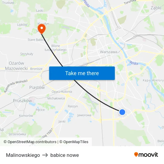 Malinowskiego to babice nowe map
