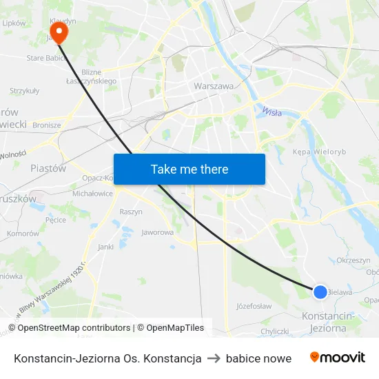 Konstancin-Jeziorna Os. Konstancja to babice nowe map
