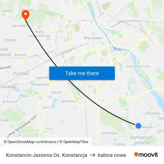 Konstancin-Jeziorna Os. Konstancja to babice nowe map