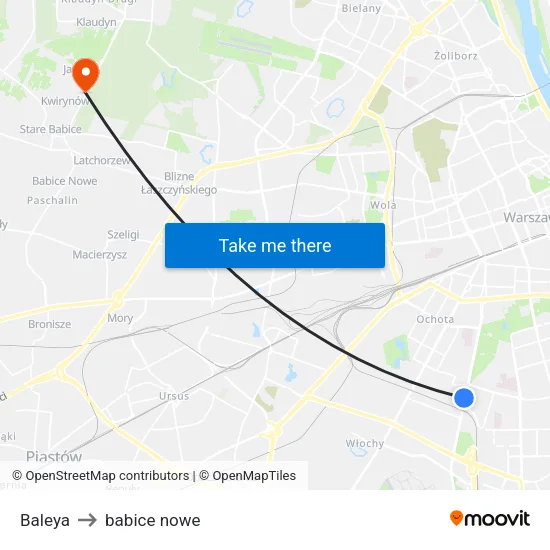 Baleya to babice nowe map