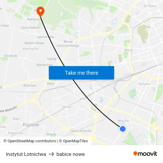 Instytut Lotnictwa to babice nowe map