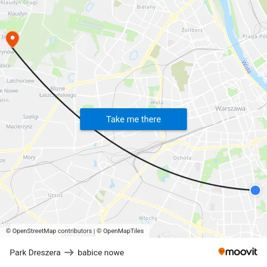 Park Dreszera to babice nowe map