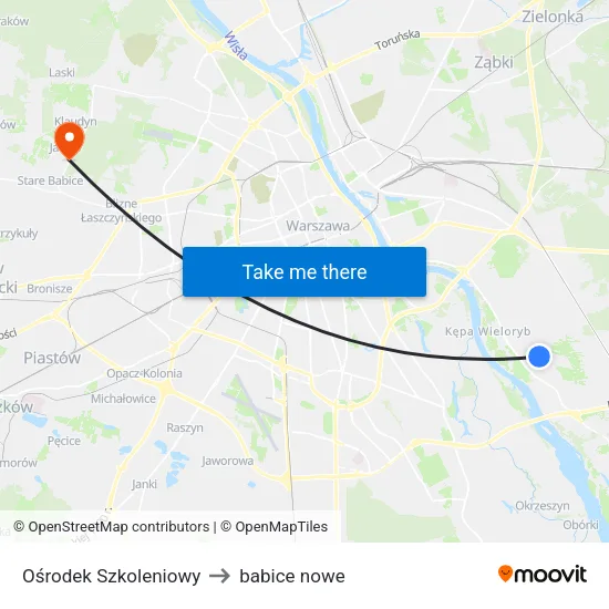 Ośrodek Szkoleniowy to babice nowe map
