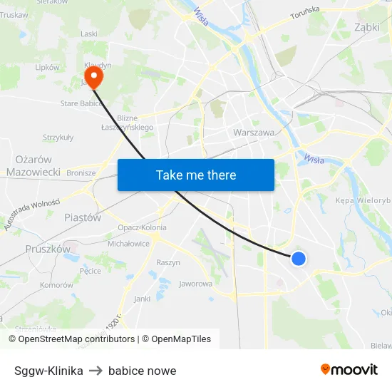 SGGW - Klinika to babice nowe map