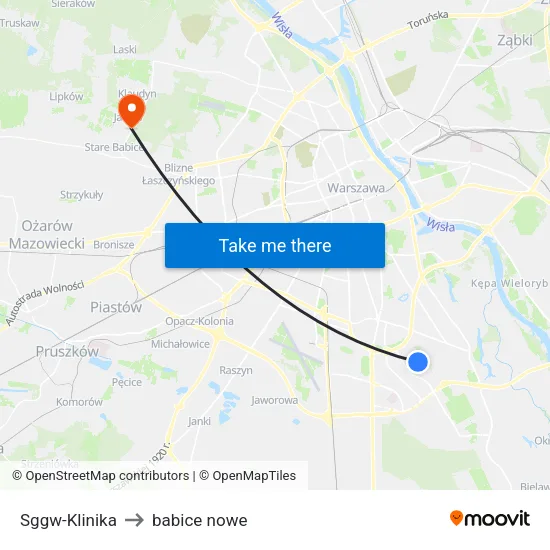 SGGW - Klinika to babice nowe map