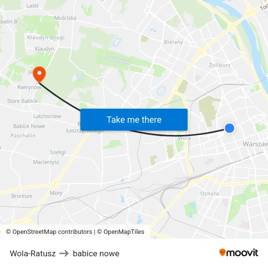 Wola - Ratusz to babice nowe map
