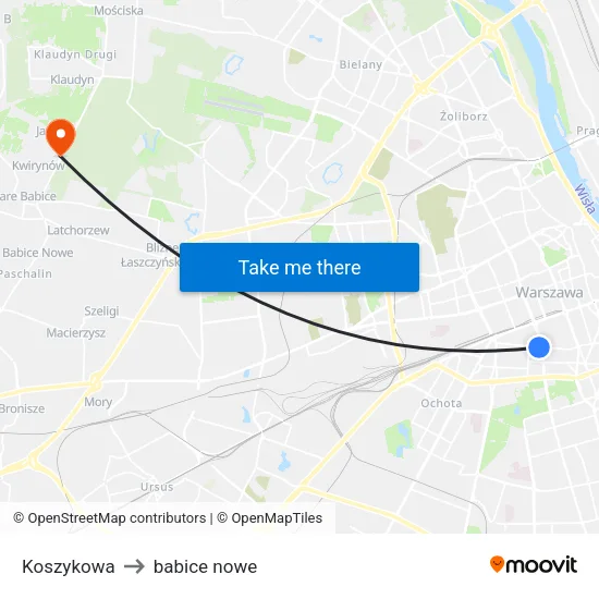 Koszykowa to babice nowe map
