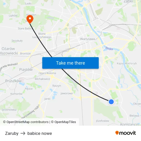 Zaruby to babice nowe map
