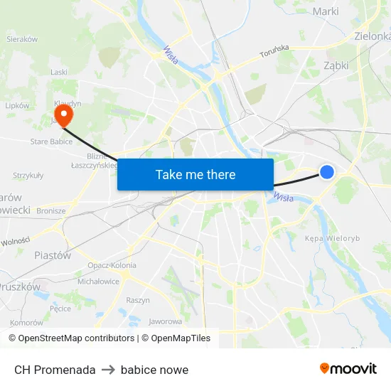 CH Promenada to babice nowe map