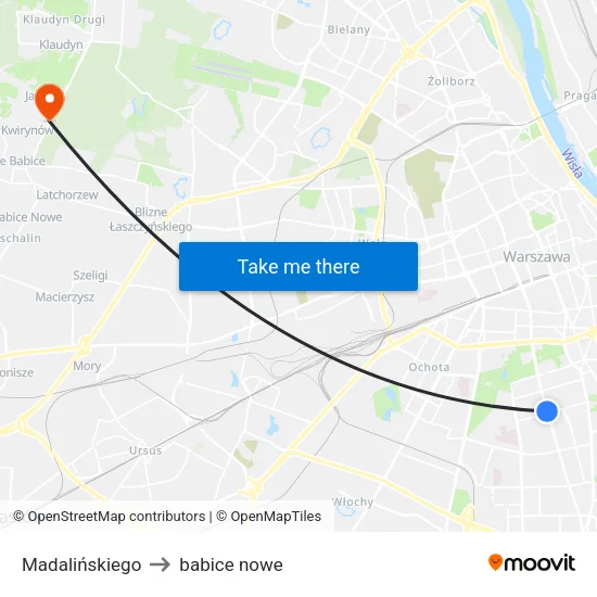Madalińskiego to babice nowe map