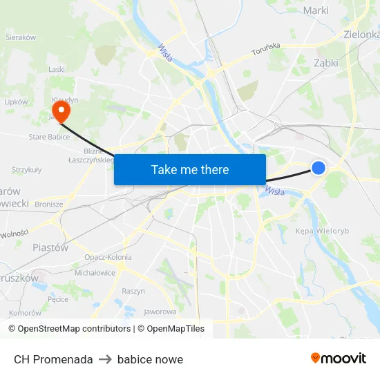 CH Promenada to babice nowe map