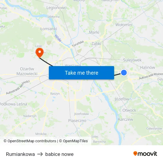 Rumiankowa to babice nowe map