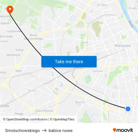 Smoluchowskiego to babice nowe map