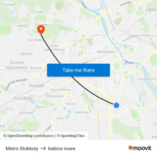 Metro Stokłosy to babice nowe map