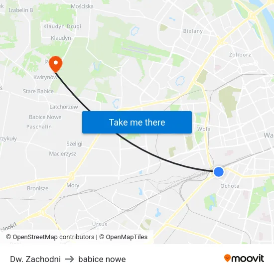 Dw. Zachodni to babice nowe map