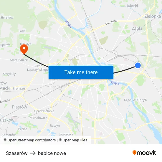 Szaserów to babice nowe map
