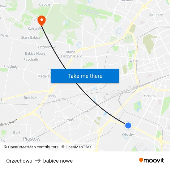 Orzechowa to babice nowe map