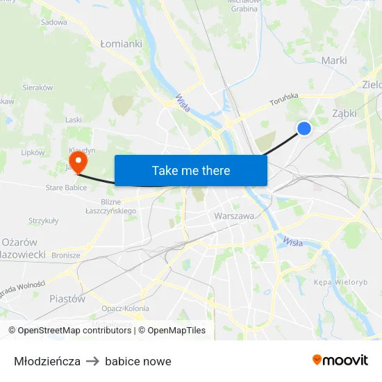 Młodzieńcza to babice nowe map