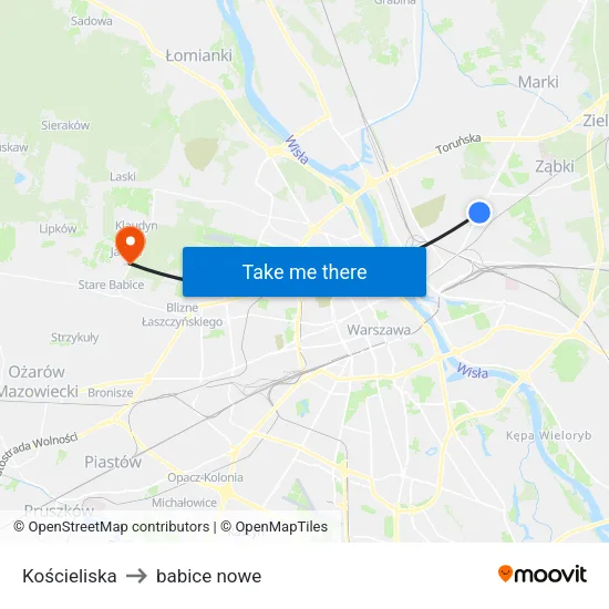 Kościeliska to babice nowe map