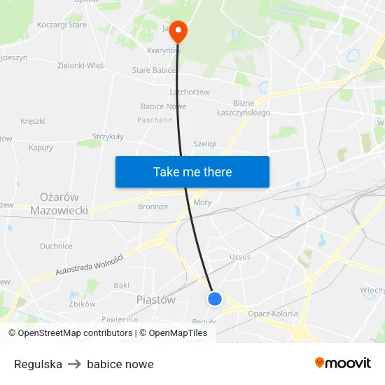 Regulska to babice nowe map