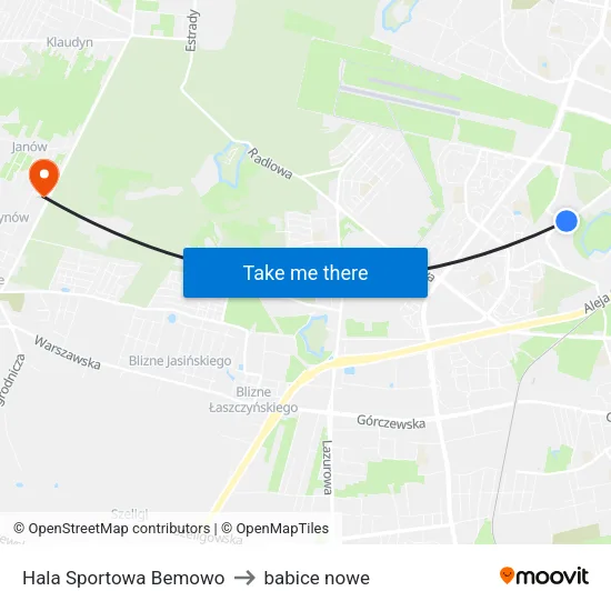 Hala Sportowa Bemowo to babice nowe map