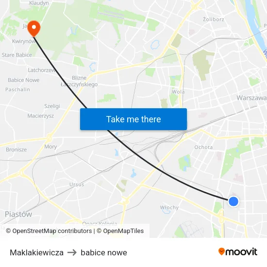 Maklakiewicza to babice nowe map