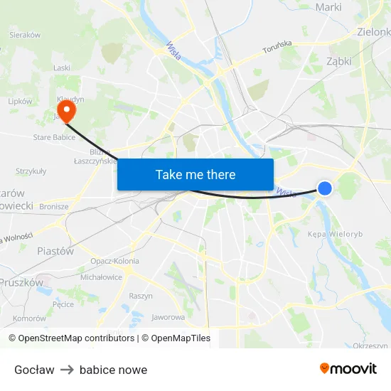 Gocław to babice nowe map