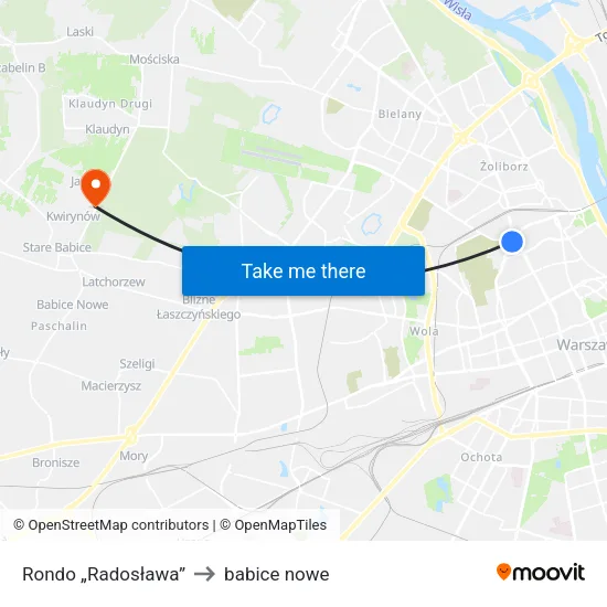 Rondo „Radosława” to babice nowe map