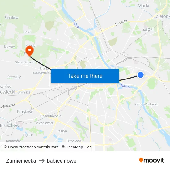 Zamieniecka to babice nowe map