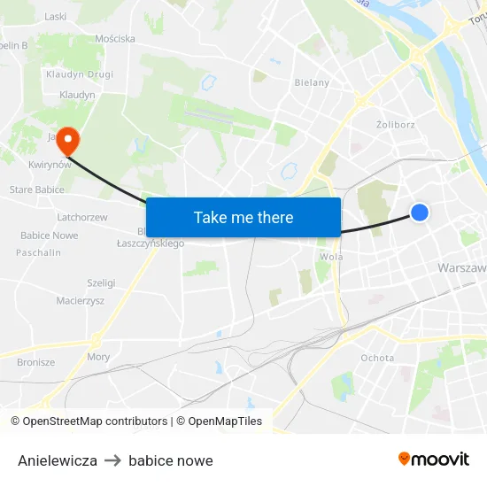 Anielewicza to babice nowe map