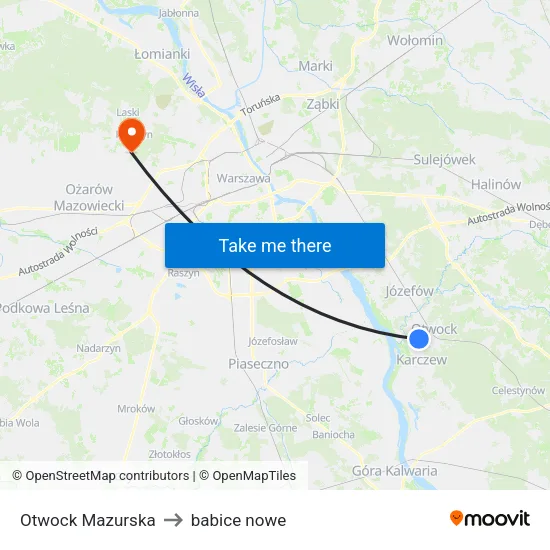 Otwock Mazurska to babice nowe map