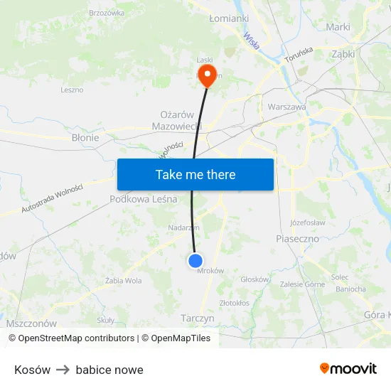 Kosów to babice nowe map