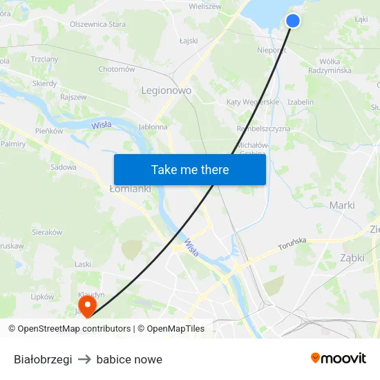 Białobrzegi to babice nowe map