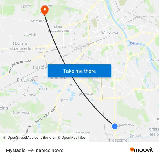 Mysiadło to babice nowe map
