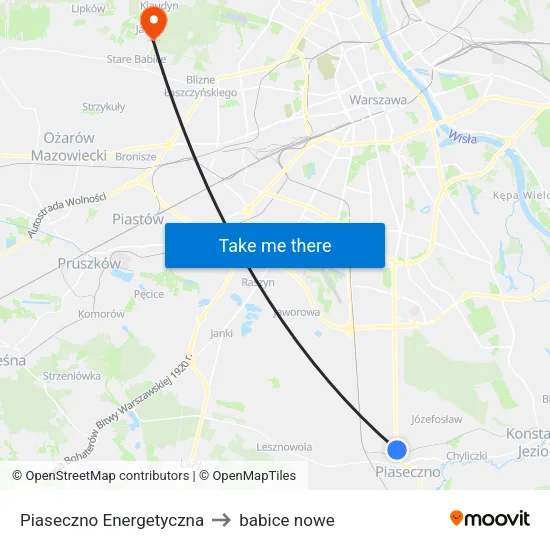 Piaseczno Energetyczna to babice nowe map