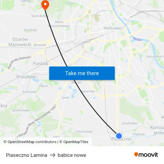 Piaseczno Lamina to babice nowe map
