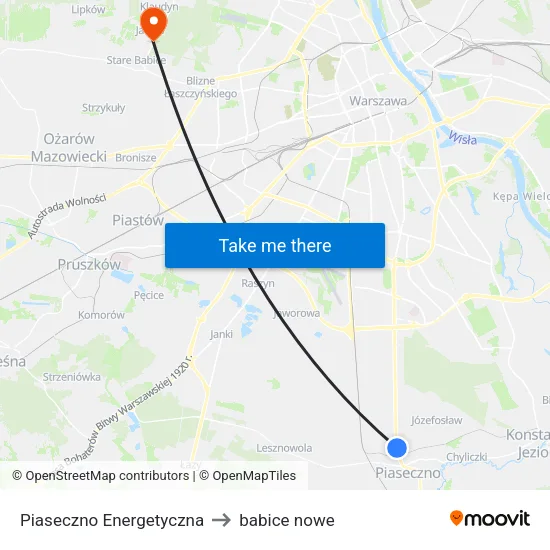 Piaseczno Energetyczna to babice nowe map