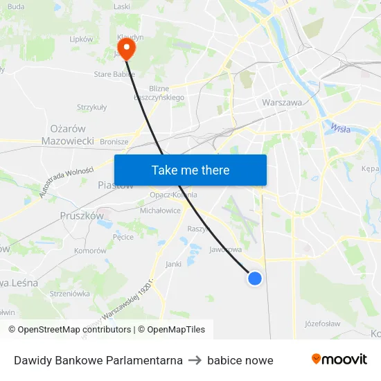 Dawidy Bankowe Parlamentarna to babice nowe map